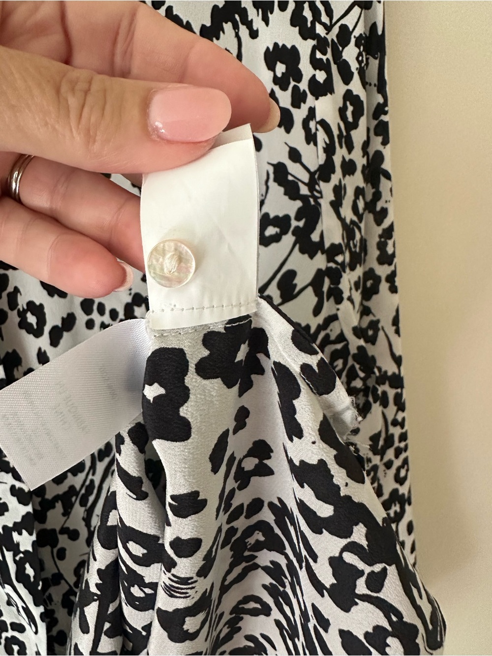 Lilly Pulitzer Black and White Leopard Print Button-Up - Picture 8 of 10